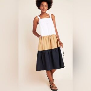 Anthropologie Maeve Ashleigh Colorblock Midi Dress